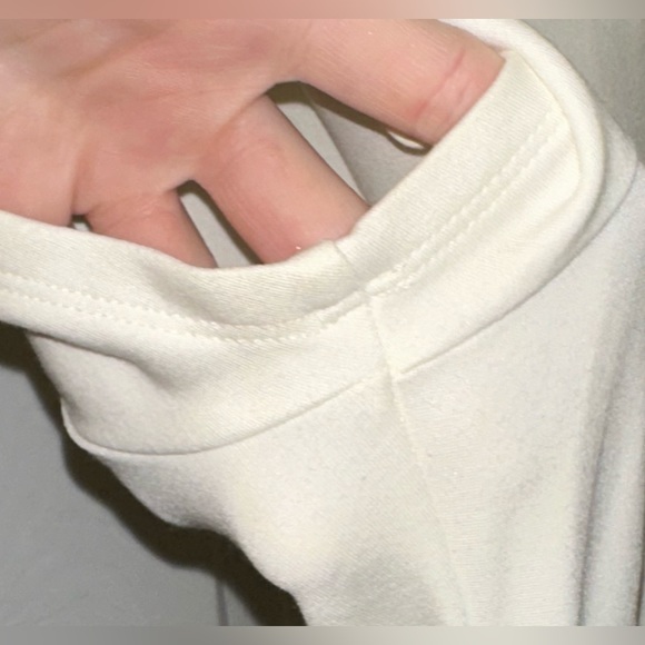 🤍FINAL SALE🤍 Saks Fifth Avenue RED White Ponte Knit Peplum Zipper Dress Size S - Picture 7 of 7